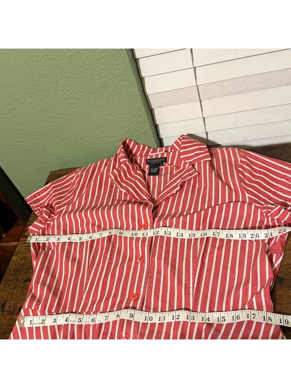 J Peterman Company Striped Dress with Pockets cruise vacation beach holiday - Picture 5 of 6